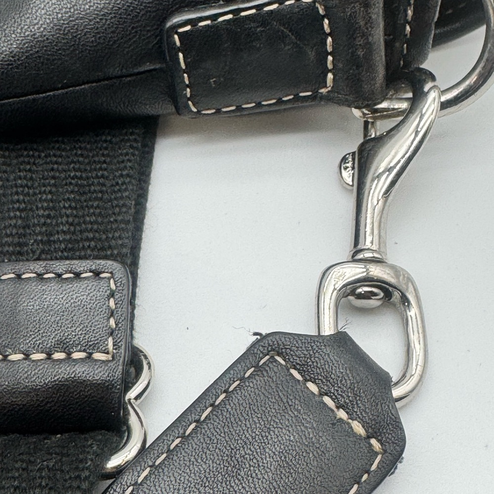 Vintage Coach Soho Black Leather Buckle Flap Adjustable Strap Crossbody 8480 - Picture 9 of 16